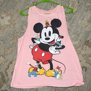 Disney Pink Tank Top with Mickey and Friends